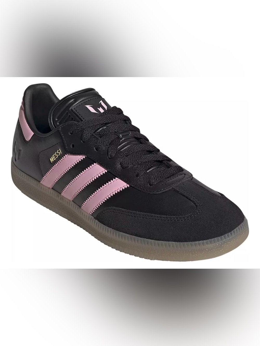 NIB [adidas] Samba Messi Indoor Soccer Shoes Sneakers Pink/Black Men’s 12 - Picture 2 of 15